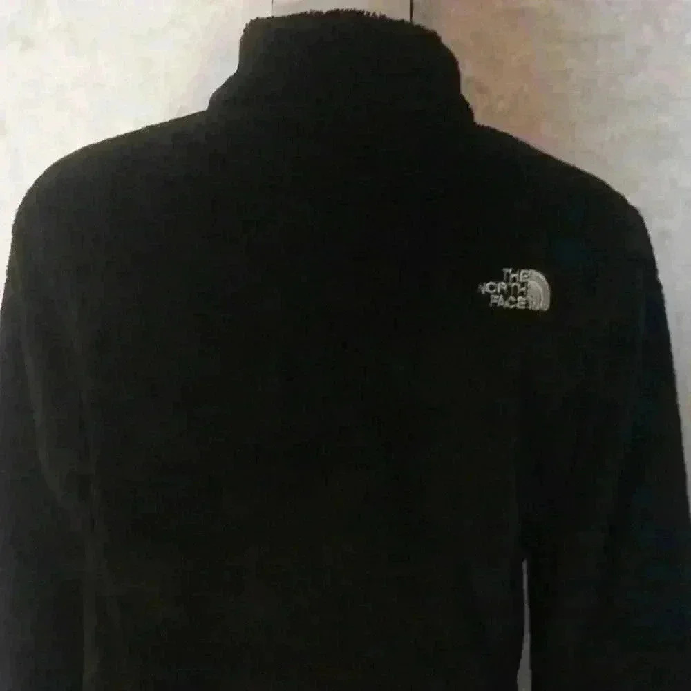 Women’s Black North Face Fleece Zip Up Jacket  Hiking Outdoor Cabin - Picture 5 of 8